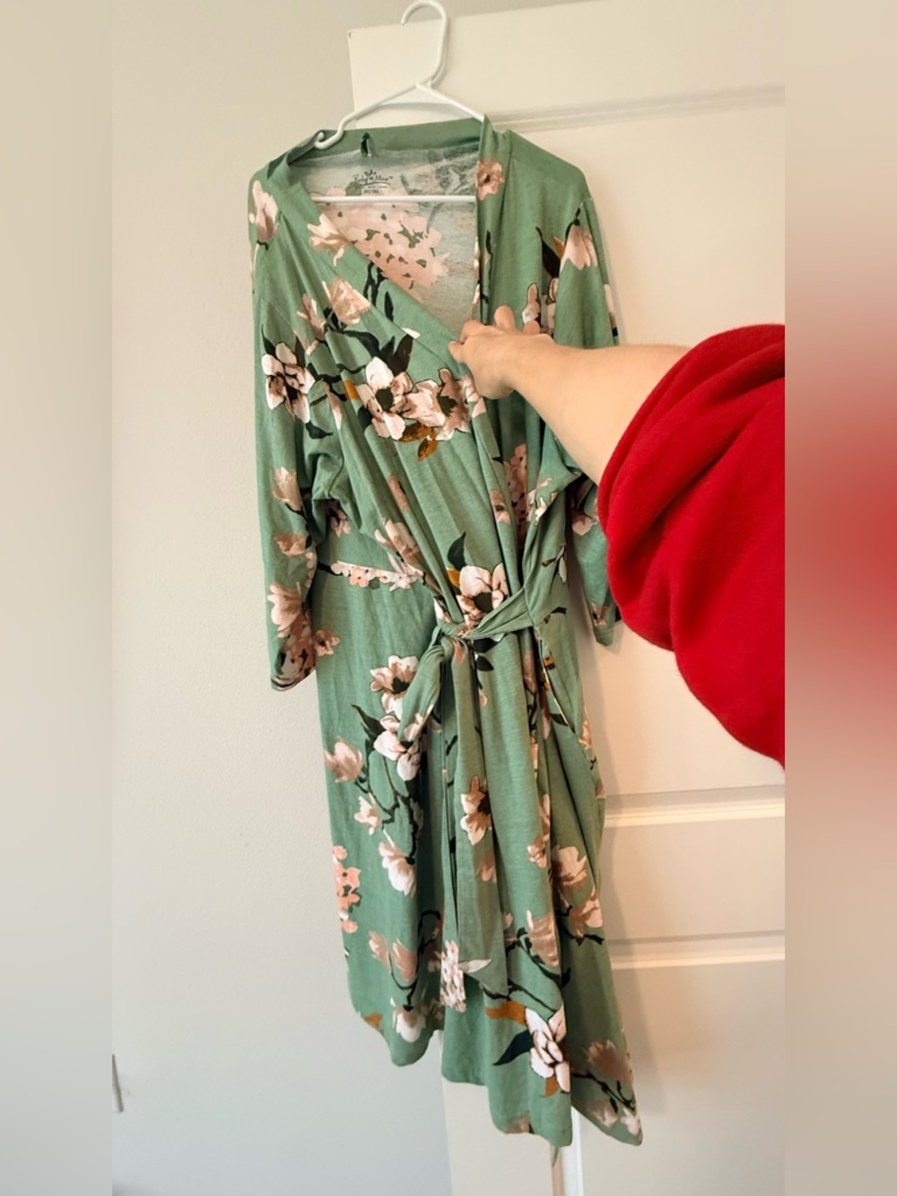 Baby Be Mine Green Floral Robe - Picture 6 of 10